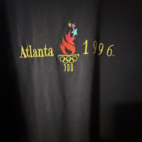 1996 Atlanta Olympics Champion Navy Blue Athletic T-Shirt - Picture 2 of 4